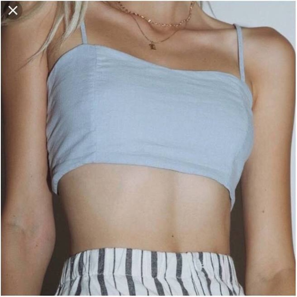 brandy melville blue bandeau top